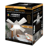 Bright N' Cool Screw-In Ceiling Fan Light – 16" LED Fan & Light Combo with Remote
