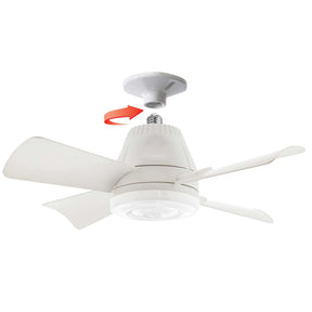 Bright N' Cool Screw-In Ceiling Fan Light – 16" LED Fan & Light Combo with Remote