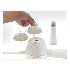 Bright N' Cool Screw-In Ceiling Fan Light – 16" LED Fan & Light Combo with Remote