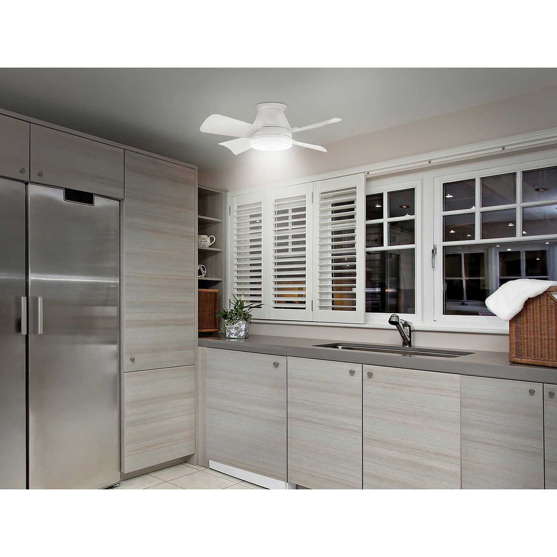 Bright N' Cool Screw-In Ceiling Fan Light – 16" LED Fan & Light Combo with Remote