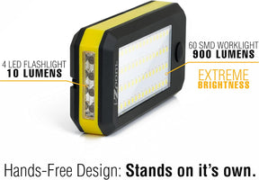 iZoom Versa Smart Utility Light – 900 Lumens LED Work Light with Magnet & Stand