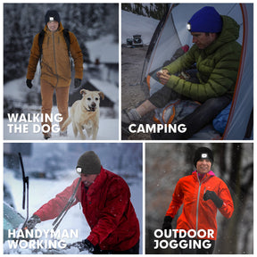 FarPoint USB Rechargeable Light-Up Beanie – 200 Lumen LED Hat