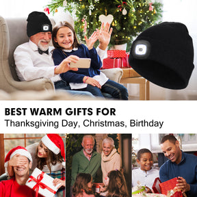 FarPoint USB Rechargeable Light-Up Beanie – 200 Lumen LED Hat