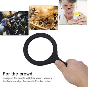 WCI Handheld Magnifying Glass – 3x Lens with 3 LED Lights, Portable 10" Magnifier