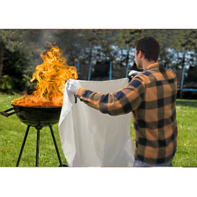 Tool Solutions Emergency Fire Blanket – 39" x 39" Fire Suppression Blanket with Storage Bag