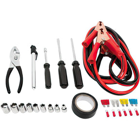 35pc Auto Emergency Tool Kit – Compact Roadside Repair Set with Jumper Cables