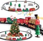 Christmas Tree Train with Light & Sound - Battery Powered Toy Train Set