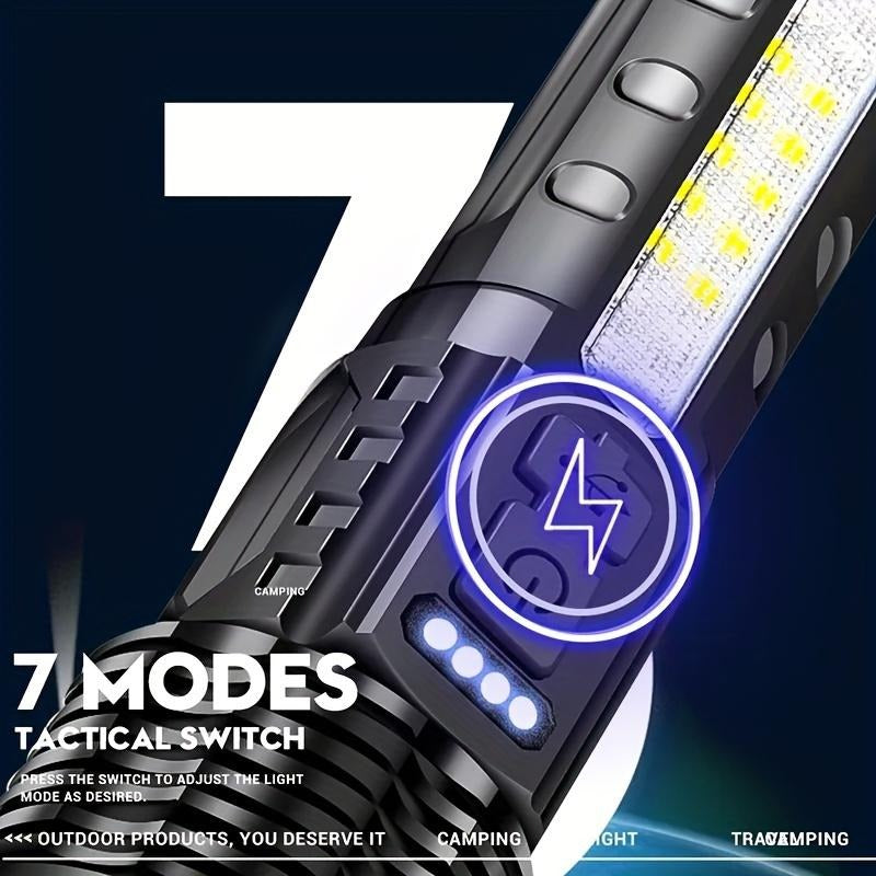 AXL Senter LED Tactical Flashlight – 1500 Lumens – USB Rechargeable – 7 Modes