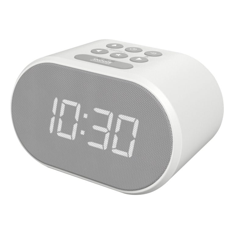 Minimalist Bedside Alarm Clock with FM Radio & USB Charging Port