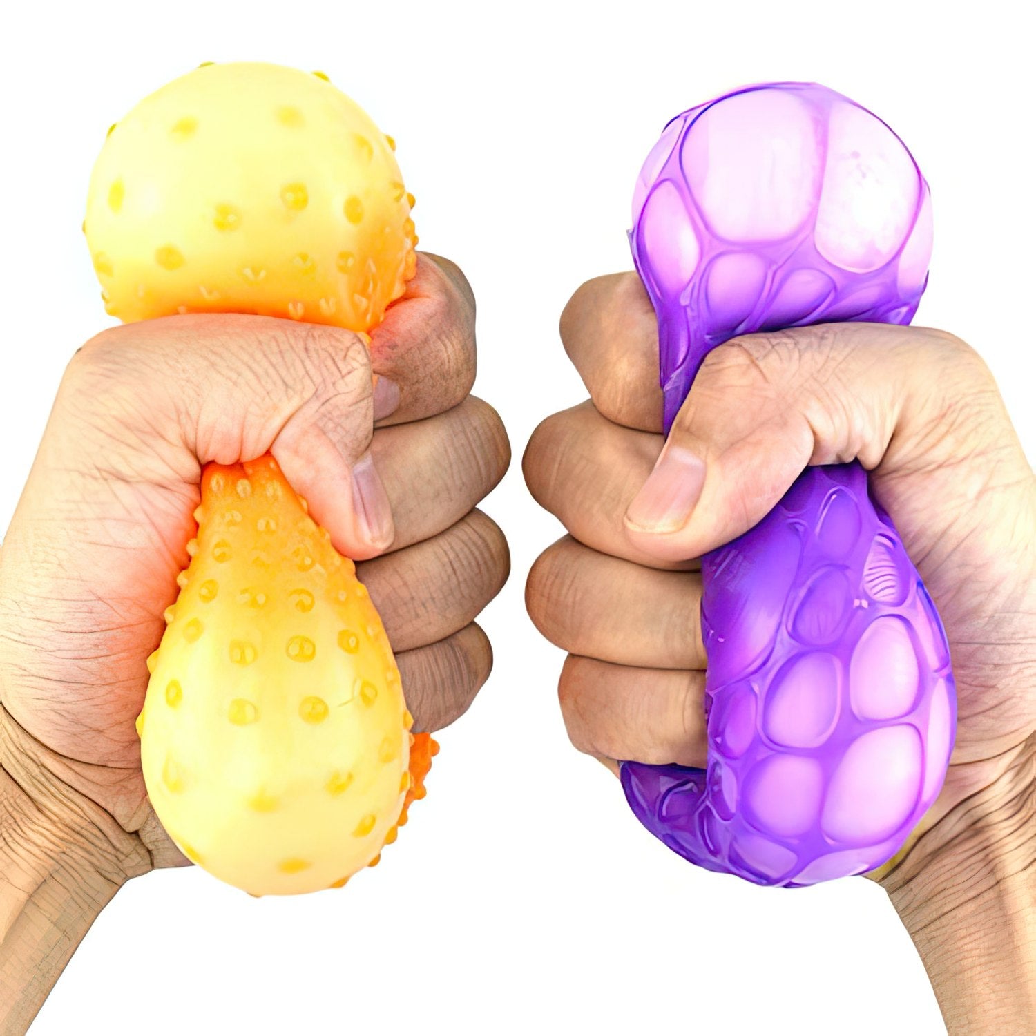 4pk Textured Stretch & Squeeze Stress Balls – Sensory Fidget Toys