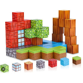 64pc Magnetic Forest Tree House Building Blocks – Creative STEM Set