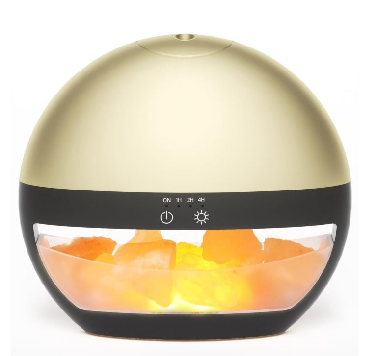 Himalayan Salt Lamp Essential Oil Diffuser – Ultrasonic 100ml Aromatherapy Humidifier