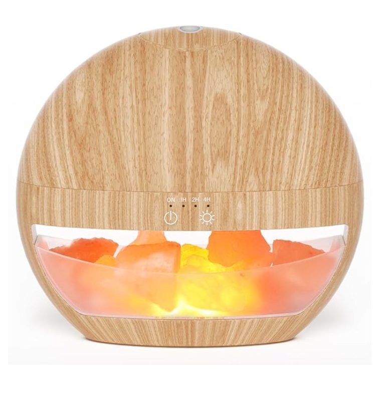 Himalayan Salt Lamp Essential Oil Diffuser – Ultrasonic 100ml Aromatherapy Humidifier
