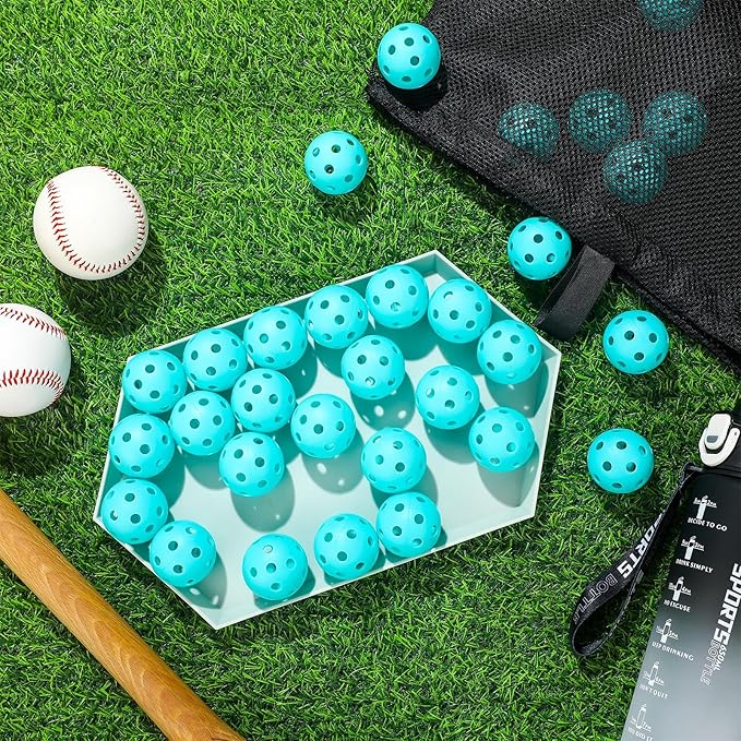 36pk Practice Golf Balls –  Small Plastic Training Balls with Drawstring Bag for Indoor/Outdoor