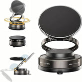 Magnetic Car Phone Holder – Super Strong Vacuum Mount, 360° Foldable