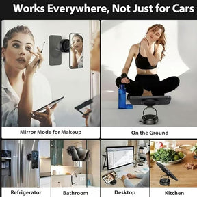 Magnetic Car Phone Holder – Super Strong Vacuum Mount, 360° Foldable