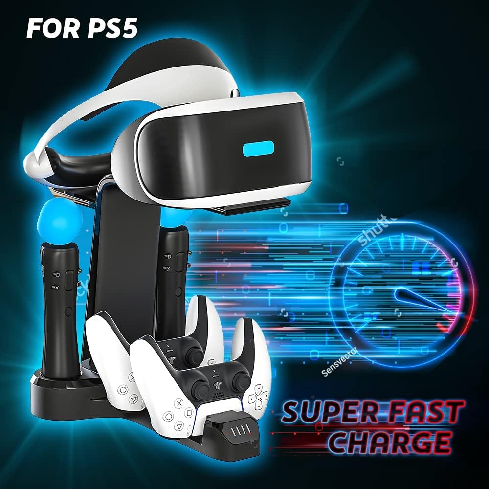 Skywin VR Charging Stand for Gamers – PSVR & PS5 Controller Charging Station