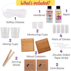 DIY Photo Resin Coaster Kit – Custom Picture Coasters Craft Set