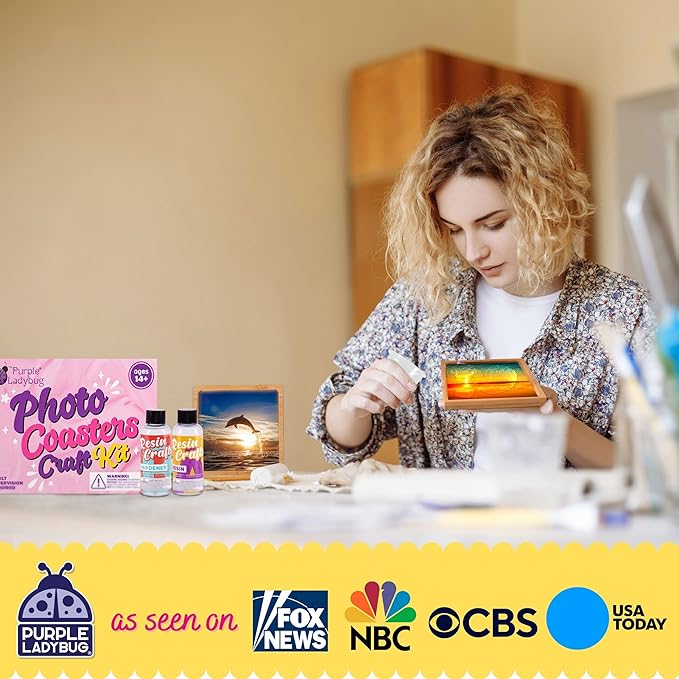 DIY Photo Resin Coaster Kit – Custom Picture Coasters Craft Set