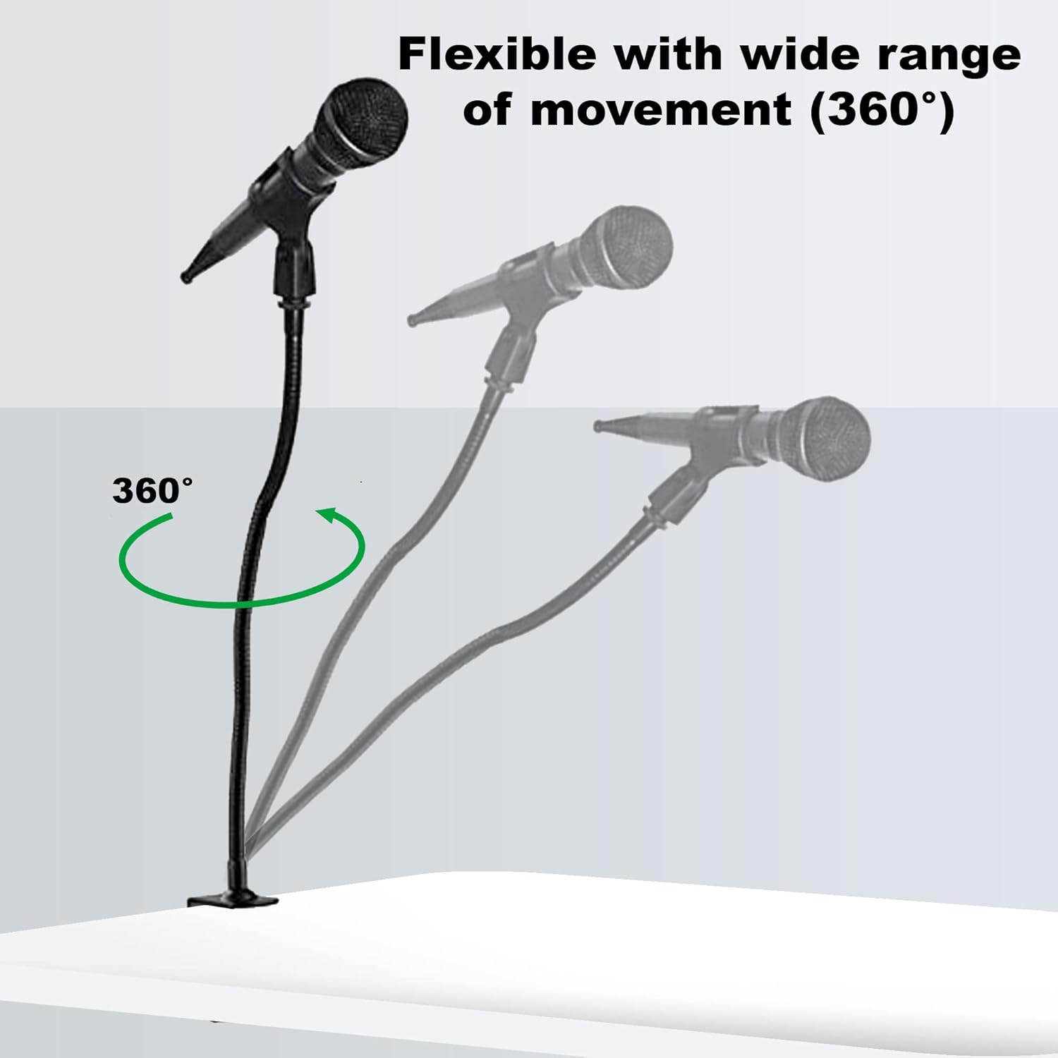 Skywin Gooseneck Microphone Holder – Adjustable Desk & Podium Mic Stand