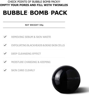 K-Beauty Bubble Bomb Face Mask – Deep Pore Cleansing Bubbling Skincare