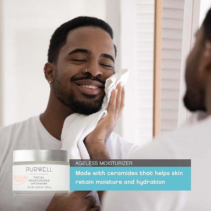 Pur-Well Ageless Facial Moisturizer with Ceramides – Lightweight Hydration