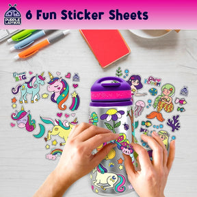 Purple Ladybug Decorate Your Own Water Bottle Craft Kit for Girls