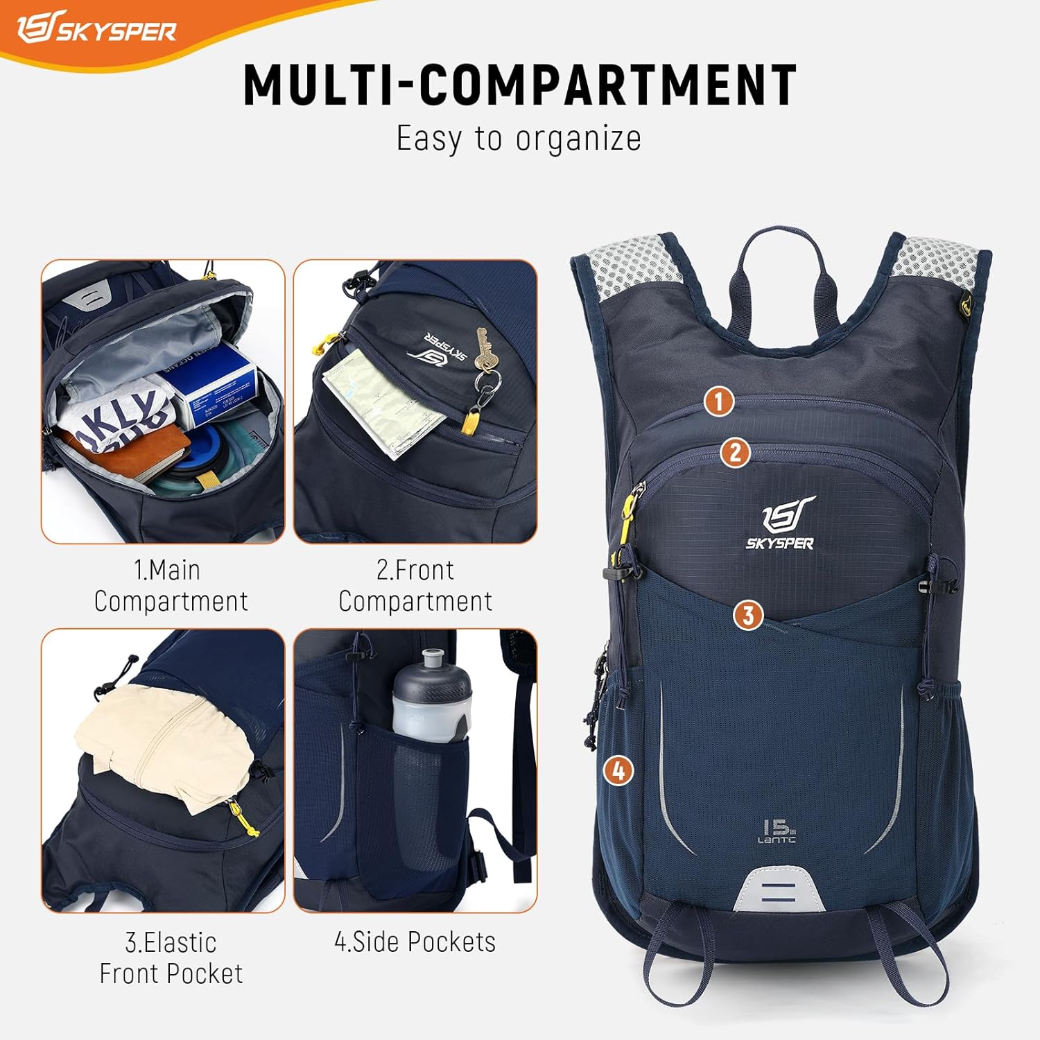 15l hiking backpack SKYSPER 15L Hiking Backpack Lightweight Daypack with Phone Pocket