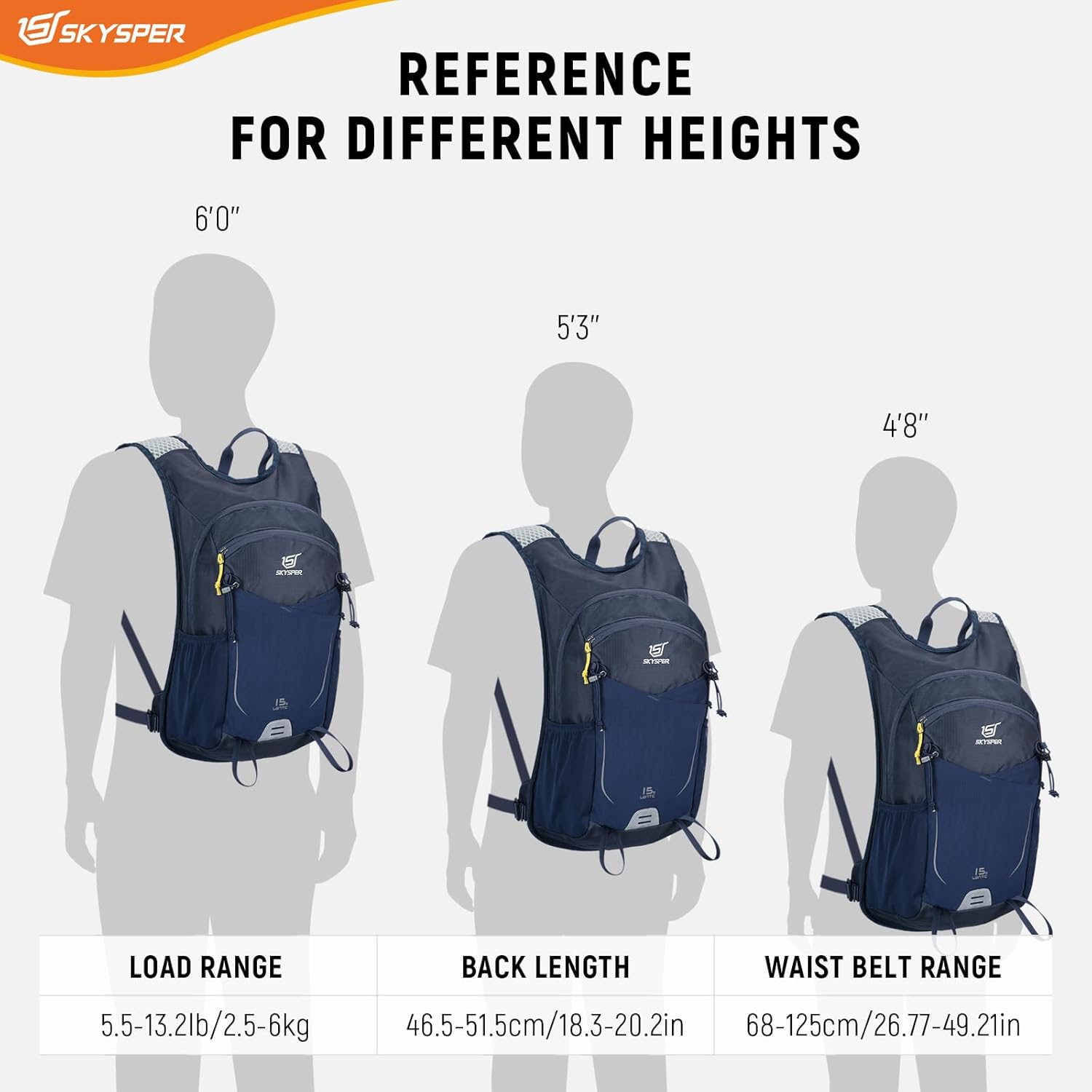 SKYSPER 15L Hiking Backpack Lightweight Daypack with Phone Pocket SKYSPER 15L Hiking Backpack Lightweight Daypack with Phone Pocket