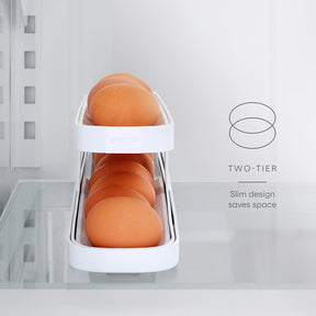YouCopia RollDown™ Egg Dispenser – Space-Saving Rolling Egg Organizer for Refrigerator