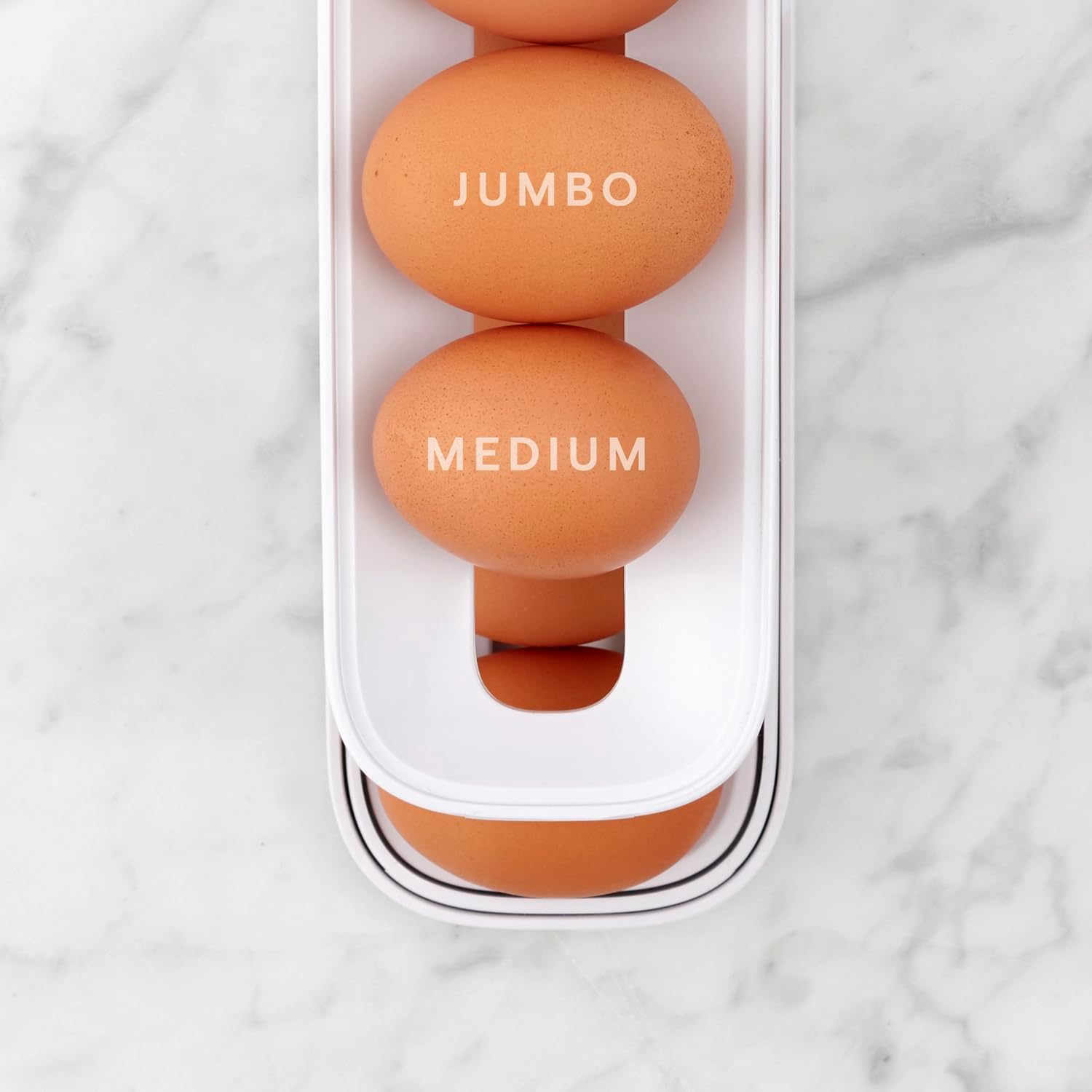 YouCopia RollDown™ Egg Dispenser – Space-Saving Rolling Egg Organizer for Refrigerator