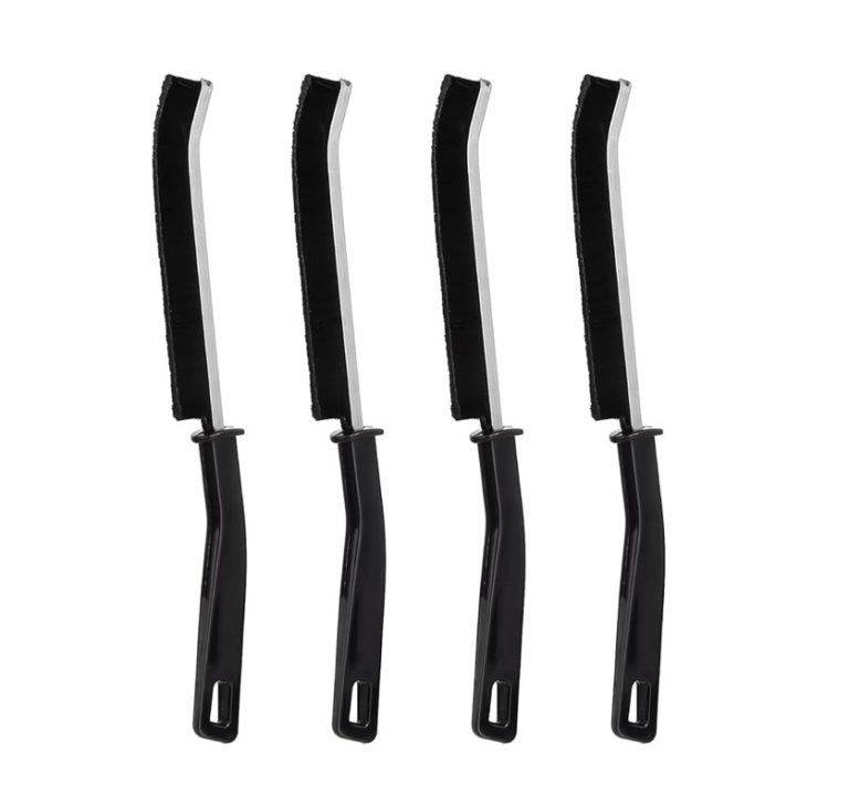 4pk Hard Bristle Crevice Cleaning Brush – 9″ Multi-Purpose Detail Brush