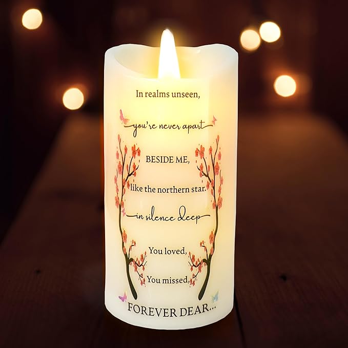Flameless Memorial Candle – LED Flickering Remembrance Candle for Loss & Sympathy