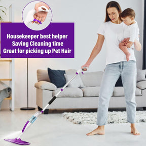 Floor Cleaning Spray Mop with 14oz Refillable Bottle & Microfiber Pads