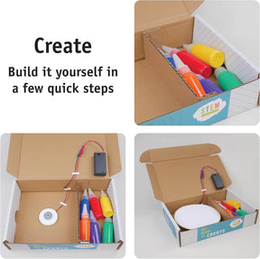 DIY Spin Art Machine Kit for Kids – STEM Motorized Craft Kit