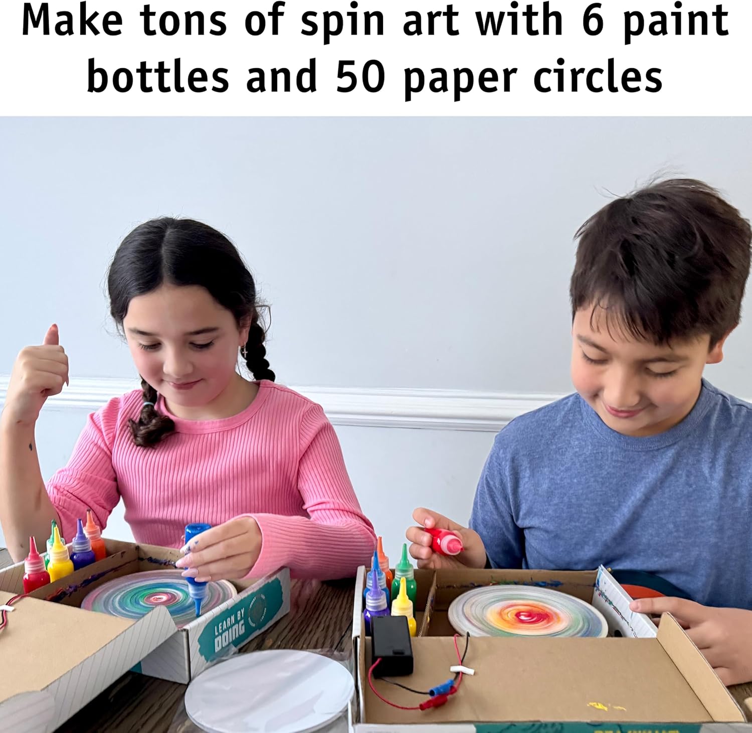DIY Spin Art Machine Kit for Kids – STEM Motorized Craft Kit