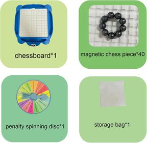 Magnetic Chess Board Game Set with 40 Magnetic Stones – Family Strategy Magnet Game