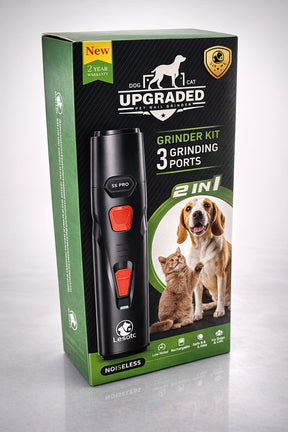 Dog Nail Grinder for Dogs & Cats with 2 LED Lights – Quiet Rechargeable Pet Nail Trimmer