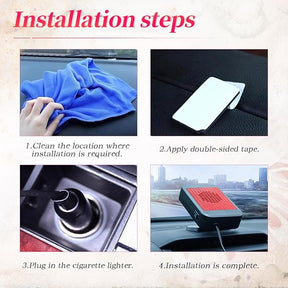 12V Car Heater & Windshield Defroster – 200W Fast Heating Fan for Defrosting, Deicing