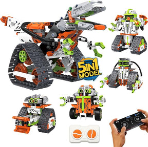 5-in-1 STEM Robot Building Kit – Remote & App Controlled