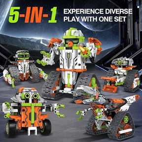 5-in-1 STEM Robot Building Kit – Remote & App Controlled