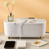 Tidy Cable Management Box Organizer with Gold Legs – Power Strip & Cord Storage Box