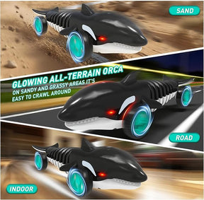 Remote Control Shark Toy Car for Kids – 360° Spins, Indoor & Outdoor RC Toy