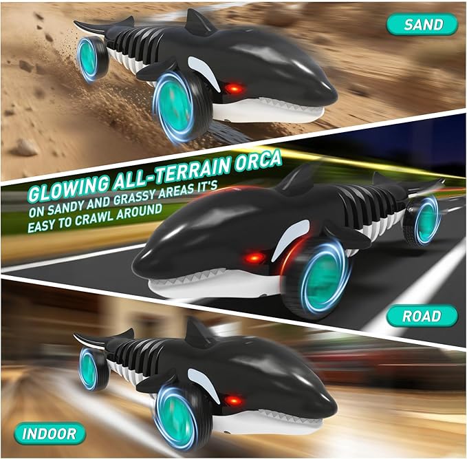 Remote Control Shark Toy Car for Kids – 360° Spins, Indoor & Outdoor RC Toy