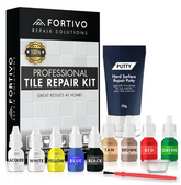 Fortivo Porcelain Repair Kit – Tub, Tile, Marble & Granite Chip and Crack Repair Kit