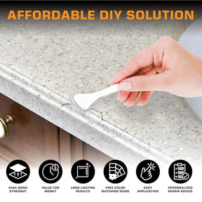 Fortivo Porcelain Repair Kit – Tub, Tile, Marble & Granite Chip and Crack Repair Kit