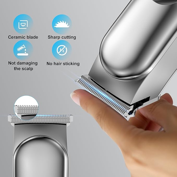 Professional Hair Clippers and Trimmers Set - Cordless Clipper Kit with LCD Display