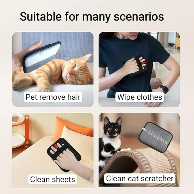 Pet Hair Removal Glove - Reusable Electrostatic Dog & Cat Hair Remover