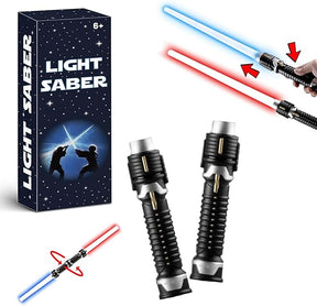2pk Retractable Mini Lightsaber Toys with Sound, Batteries Included