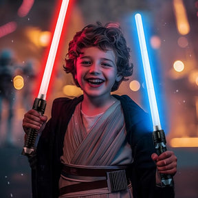 2pk Retractable Mini Lightsaber Toys with Sound, Batteries Included